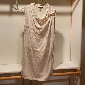 Beautiful knit beige open wrap cardigan vest